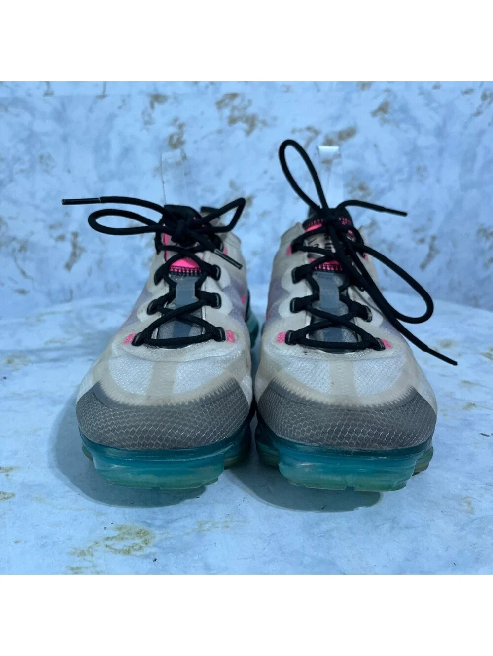 Nike Air Vapormax 2019 Women's Size 8 Running Shoes Beige Pink Athletic Sneakers